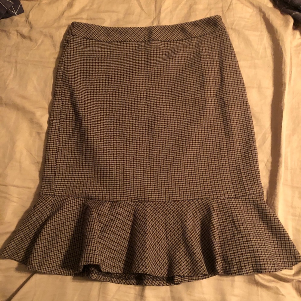 The Limited houndstooth pencil with peplum flare